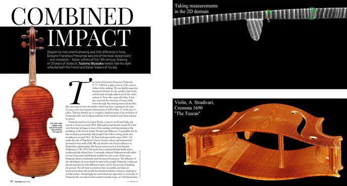宮坂さんの論文も掲載されたイギリスの弦楽器専門誌「The Strad」