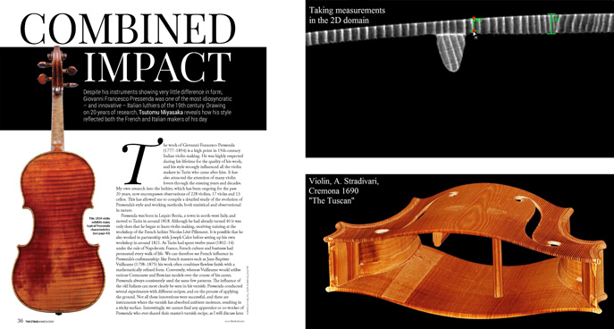 宮坂さんの論文も掲載されたイギリスの弦楽器専門誌「The Strad」