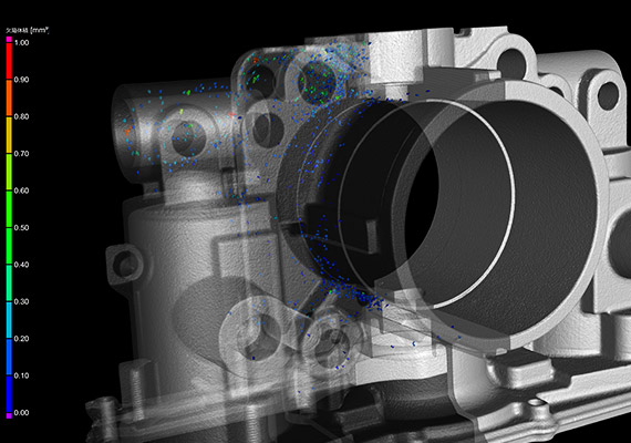 ミリフォーカスCTを使った鋳巣検査