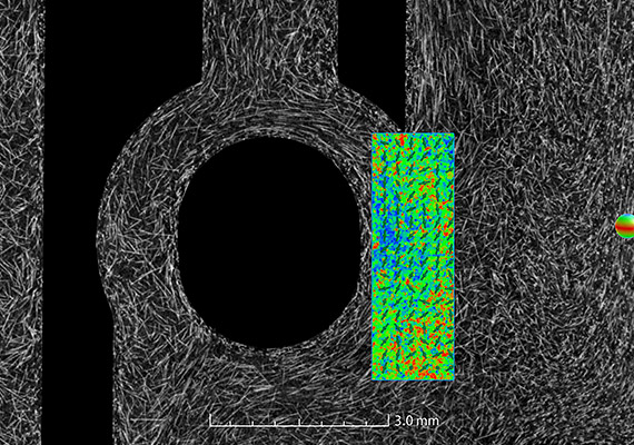 ナノフォーカスCTスキャナphoenix nanotom mを使ったガラス繊維の観察
